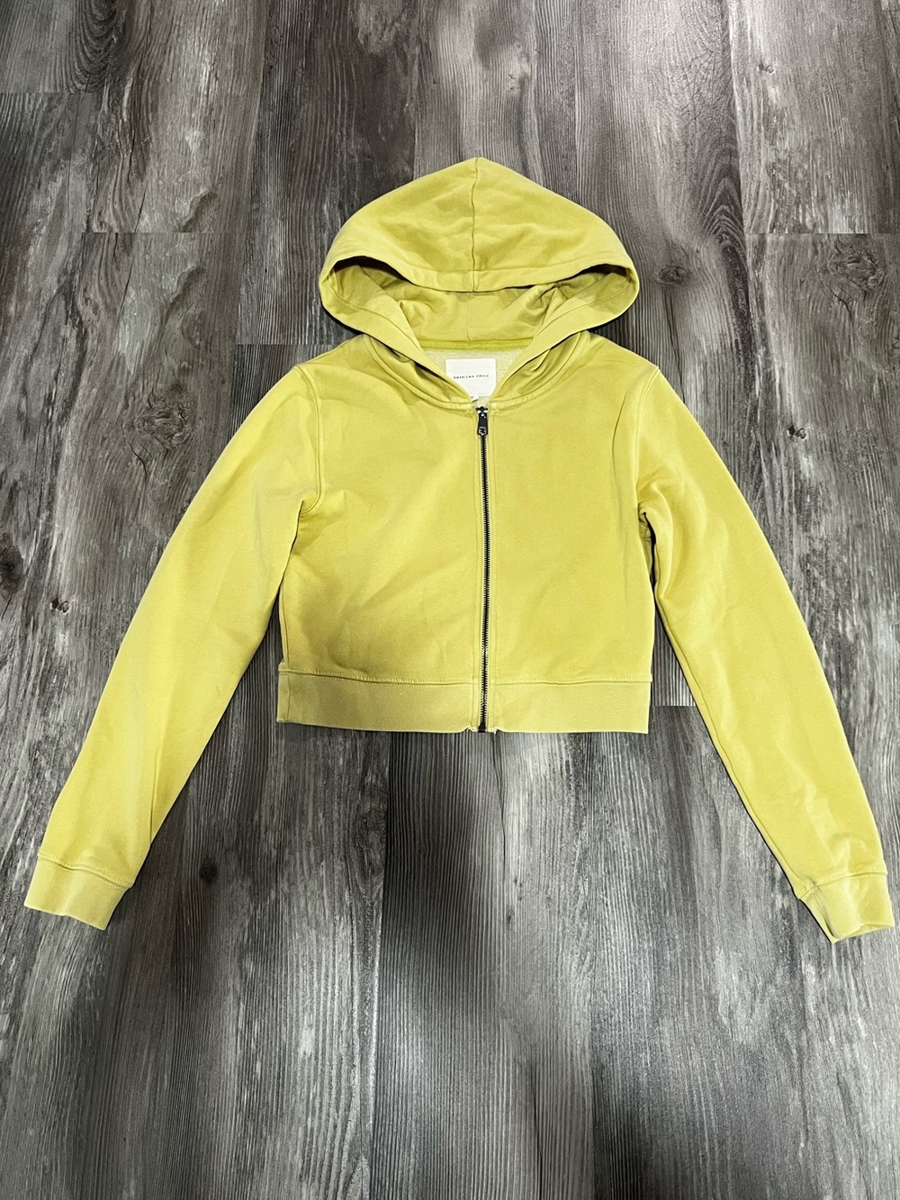American Eagle Cropped Zip Hoodie